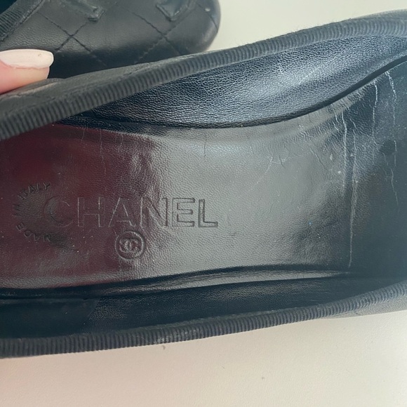 Chanel Cambon Black on Black Ballet Flats - Picture 2 of 14